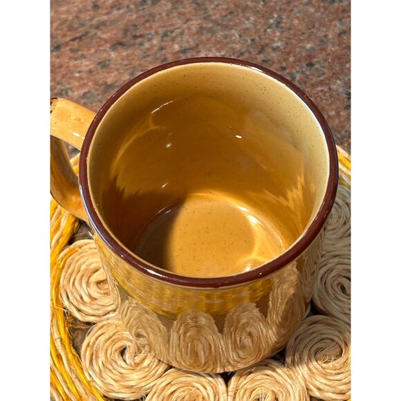 70s Pottery Mug Korean Stoneware Vintage Coffee Cup - Picture 4 of 5